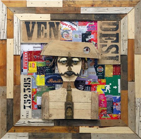 Lele De Bonis torino 1980 Capitan Fracassa caduto in miseria Tecnica mista e...