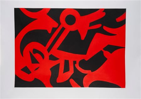 Carla Accardi (Trapani 1924 - Roma 2014)  - Rosso - nero,  