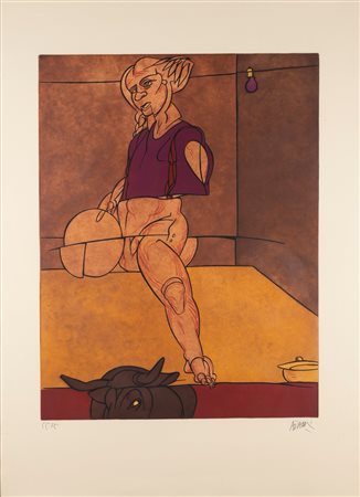 Valerio Adami (Bologna 1935)  - L' Enlevement d'Europe, 1983