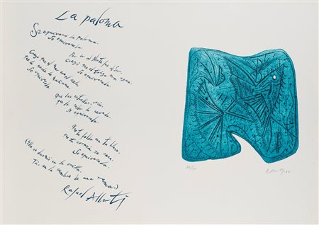 Rafael Alberti (El Puerto de Santa Maria 1902 - 1999)  - La Paloma, 1972