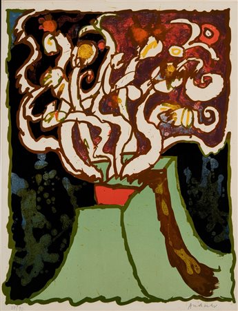 Pierre Alechinsky (Bruxelles 1927)  - Vulcanologies (Plate V), 1970