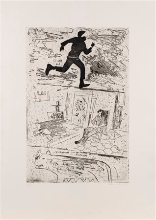 Franco Angeli (Roma 1935 - 1988)  - Souvenir di Roma,  