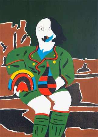 Eduardo Arroyo (Madrid 1937 - 2018)  - Il pittore di monaci, 1969