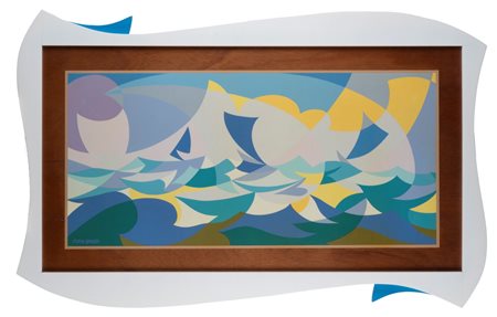 Giacomo Balla (Torino 1871 - Roma 1958)  - Linee forza di mare (Mattutino),  