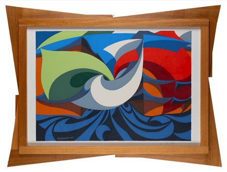 Giacomo Balla (Torino 1871 - Roma 1958)  - Forme Grido Viva l'Italia,  