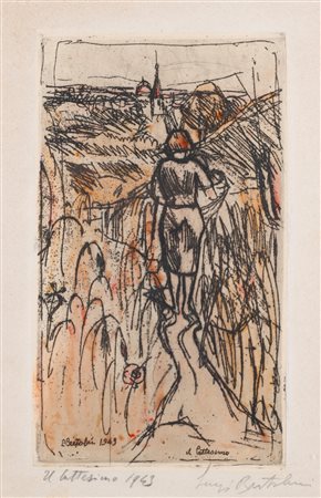 Luigi Bartolini (Cupramontana 1892 - Roma 1963)  - Il battesimo, 1949