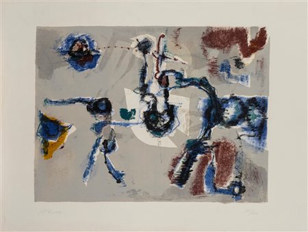 Renato Birolli (Verona 1905 - Milano 1959)  - Espansione in blu, 1950