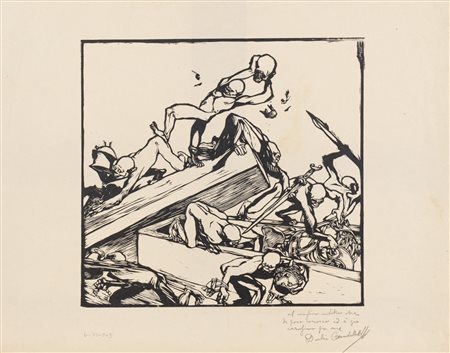 Duilio Cambellotti (Roma 1876 - 1960)  - I predatori II, 1935