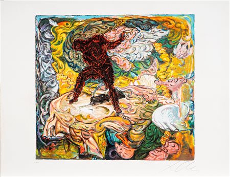 Sandro Chia (Firenze 1946)  - Dalla cartella Intervista - Strano passo, 1993