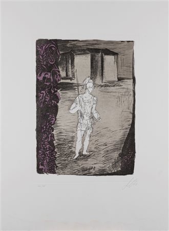 Sandro Chia (Firenze 1946)  - Guerriero nella penombra ,  