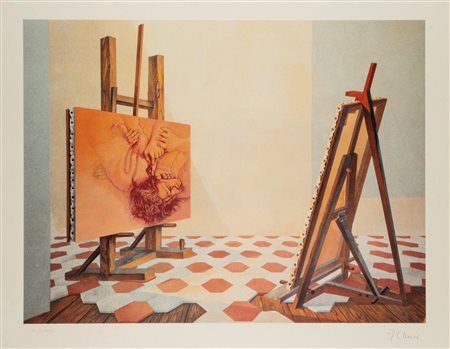 Fabrizio Clerici (Milano 1913 - Roma 1993)  - Vis à Vis,  