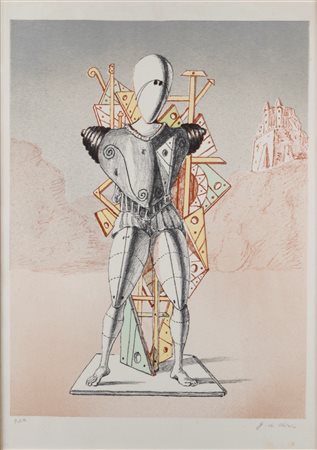 Giorgio de Chirico (Volos 1888 - Roma 1978)  - Il trovatore, 1972