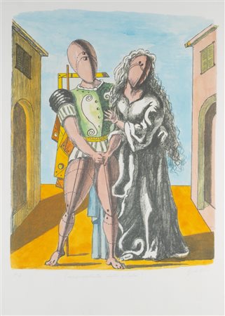 Giorgio de Chirico (Volos 1888 - Roma 1978)  - Ettore e Andromaca II, 1969