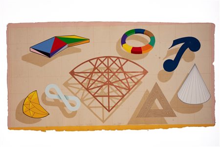 Lucio Del Pezzo (Napoli 1933 - Milano 2020)  - Senza titolo,  