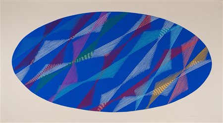 Piero Dorazio (Roma 1927 - Perugia 2005)  - Ovale blu, 1989/'90