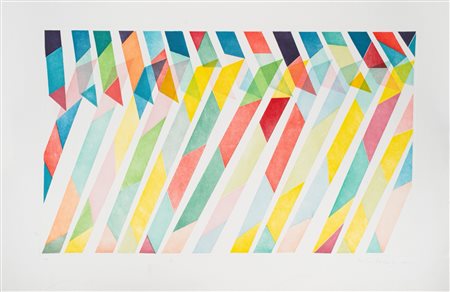 Piero Dorazio (Roma 1927 - Perugia 2005)  - Composizione geometrica, 1991