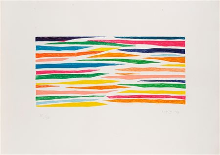Piero Dorazio (Roma 1927 - Perugia 2005)  - Linee orizzontali, 1973