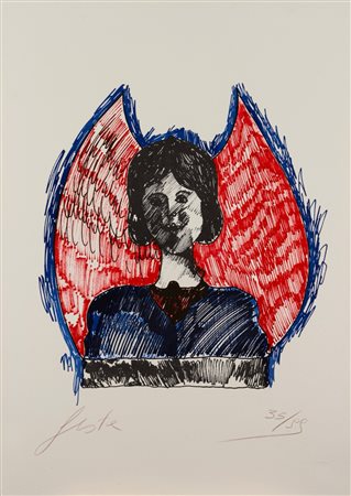 Tano Festa (Roma 1938 - 1988)  - Geraldine, 1980