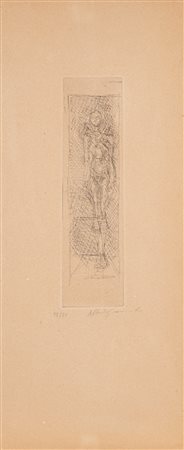 Alberto Giacometti (Borgonovo di Stampa 1901 - Coira 1966)  - Nu de face, 1955