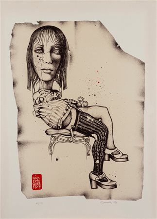 Giuseppe Guerreschi (Milano 1929 - Nizza 1985)  - Donna seduta, 1977