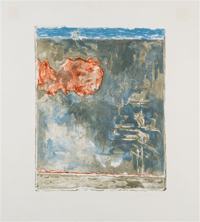 Piero Guccione (Scicli 1935 - Modica 2018)  - Paesaggio, 1966