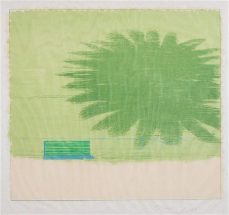 Piero Guccione (Scicli 1935 - Modica 2018)  - L'ombra della palma, 1973