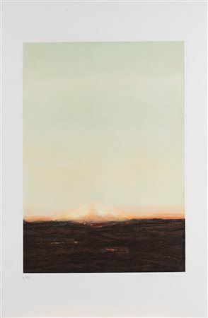 Piero Guccione (Scicli 1935 - Modica 2018)  - Dopo il tramonto,  