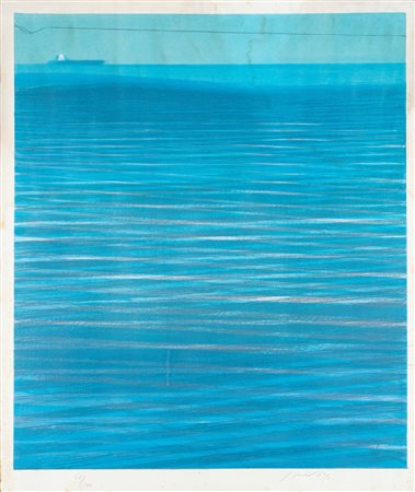Piero Guccione (Scicli 1935 - Modica 2018)  - Le linee del mare, 1971