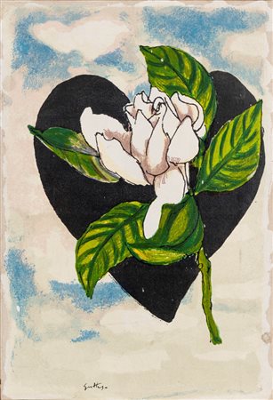 Renato Guttuso (Bagheria 1911 - Roma 1987)  - Gardenia,  