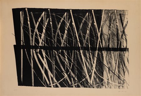 Hans Hartung (Lipsia 1904 - Antibes 1989)  - Composizione, 1973