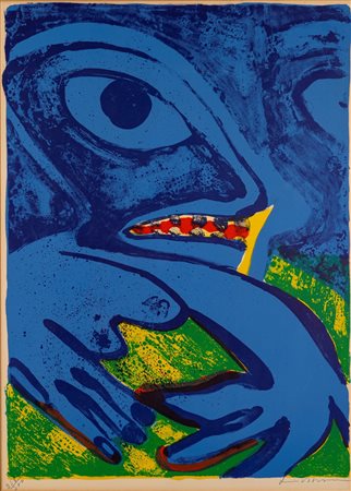 Bengt Lindström (Storsjökapell 1925 - Sundsvall 2008)  - Les manifestants,  