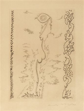 Andrè Masson (Balagny sur Thérain 1896 - Parigi 1987)  - Les Erophages, (87), 1960