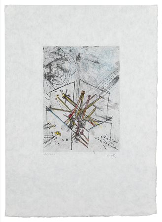 Roberto Sebastian Matta (Santiago Del Cile  1911 - Civitavecchia 2002)  - Droites Libérées, 1971