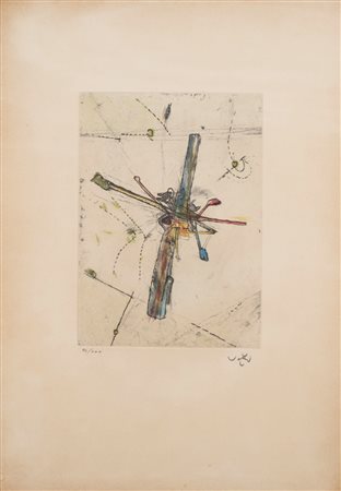 Roberto Sebastian Matta (Santiago Del Cile  1911 - Civitavecchia 2002)  - Droites Libérées, 1971