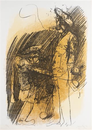 Carlo Mattioli (Modena 1911 - Parma 1994)  - Fumatore,  