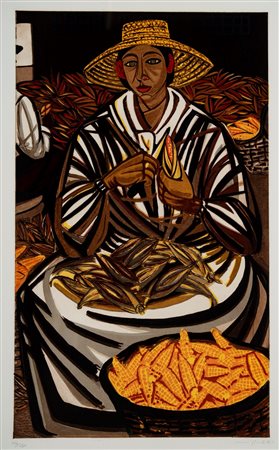 Giuseppe Migneco (Messina  1903 - Milano 1997)  - Senza titolo,  