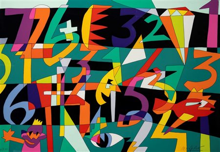 Ugo Nespolo (Mosso 1941)  - Senza titolo ,  