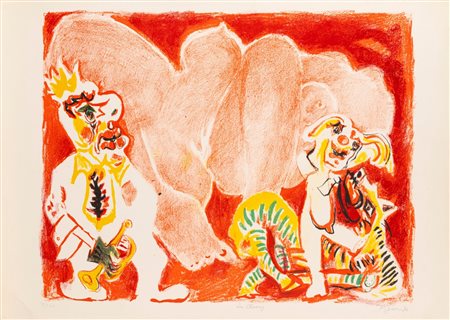 Édouard Pignon (Bully-les-Mines 1905 - La Couture-Boussey 1993)  - Les clowns, 1974