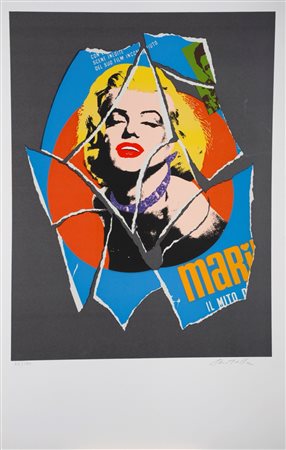 Mimmo Rotella (Catanzaro 1918 - Milano 2006)  - Marilyn,  