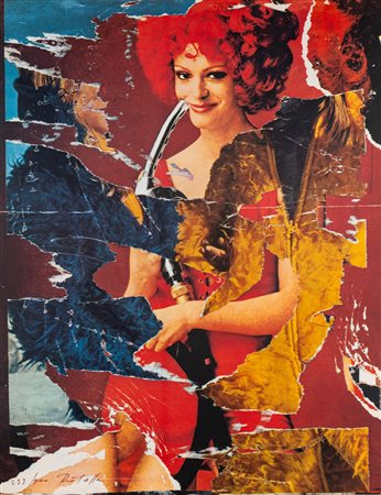 Mimmo Rotella (Catanzaro 1918 - Milano 2006)  - La benzinara, 1978