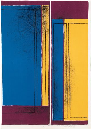 Toti Scialoja (Roma 1914 - 1998)  - Dalla cartella Segno e colore, 1971