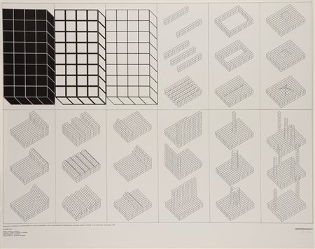 Superstudio Group (1966)  - Istogrammi d'architettura con riferimento a un reticolo trasponibile in aree o scale diverse per l'edificazione di una natura serena e immobile in cui riconoscersi, 1969