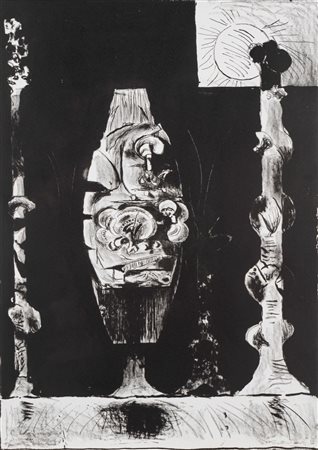 Graham Sutherland (Londra 1903 - 1980)  - Three organic forms,  