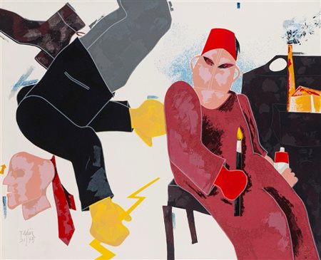 Emilio Tadini (Milano 1927 - 2002)  - Figure,  