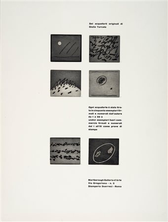 Giulio Turcato (Mantova 1912 - Roma 1995)  - 6 opere grafiche di Giulio Turcato,  
