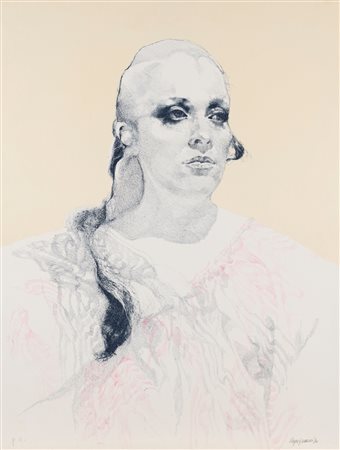 Renzo Vespignani (Roma 1924 - 2001)  - Figura di donna, 1970