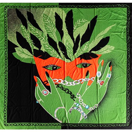 YSL, CHANTECLER, S. FERRAGAMO, VAL DI TEVERE, BATIK, P. CARDIN, Parei e telo mare