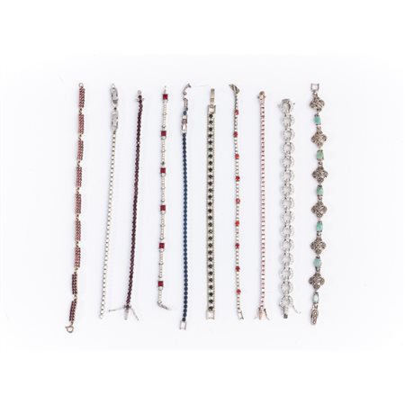 PRODUZIONE ITALIANA 1990 ca., 10 bracciali modello “Tennis”