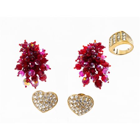 PROD. ITALIANA 1960 e 1980 ca., 2 paia orecchini ed anello