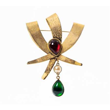 PRODUZIONE ITALIANA 1980 ca., Spilla a fiocco